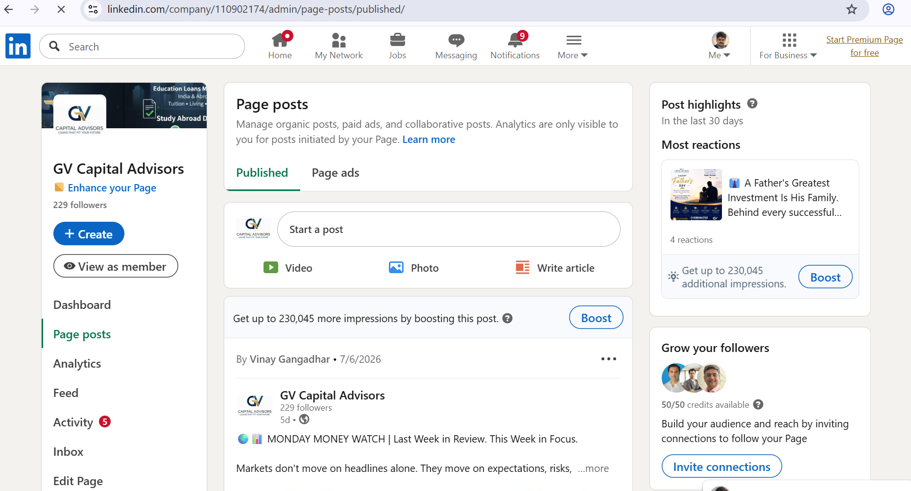 GVCA LinkedIn